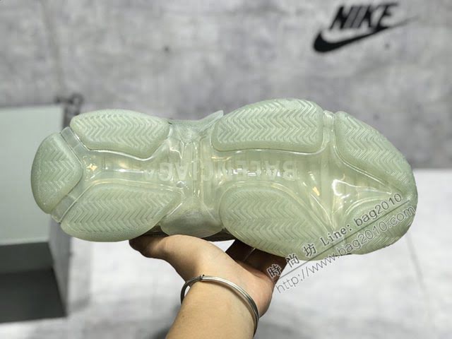 Balenciaga經典款男女鞋 巴黎世家頂級版本Triple S厚底氣墊大底LOGO老爹鞋 Balenciaga情侶款老爹鞋  hdbl1261